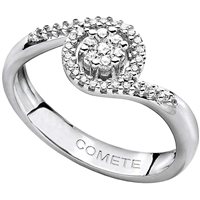 Anello Comete Donna Divina in Oro bianco Diamante 0.23 Ct ANB1385